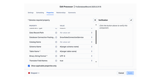 Processor UpdateRecord Processor UpdateRecord