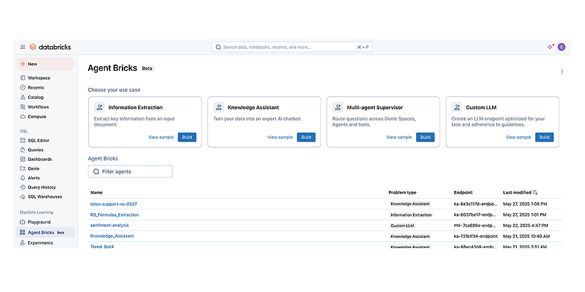 Quelle: Agent Bricks Agent Bricks | Databricks
